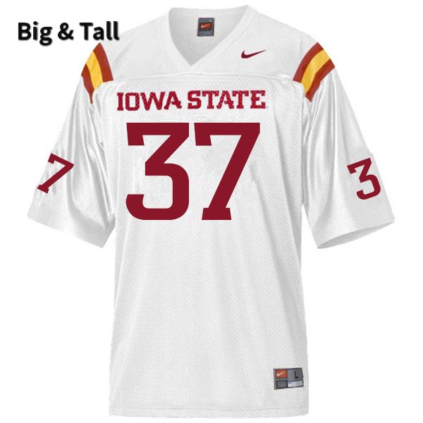 Iowa State Cyclones Men's #37 Jordyn Morgan Nike NCAA Authentic White Big & Tall College Stitched Football Jersey ZD42W78VV